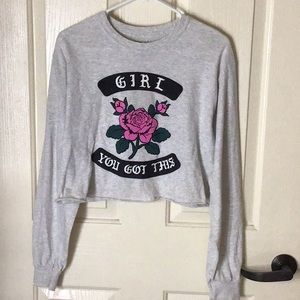 Gray crop top ❗️FINAL SALE❗️